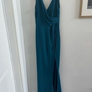 Elegant Teal Sleeveless Dress